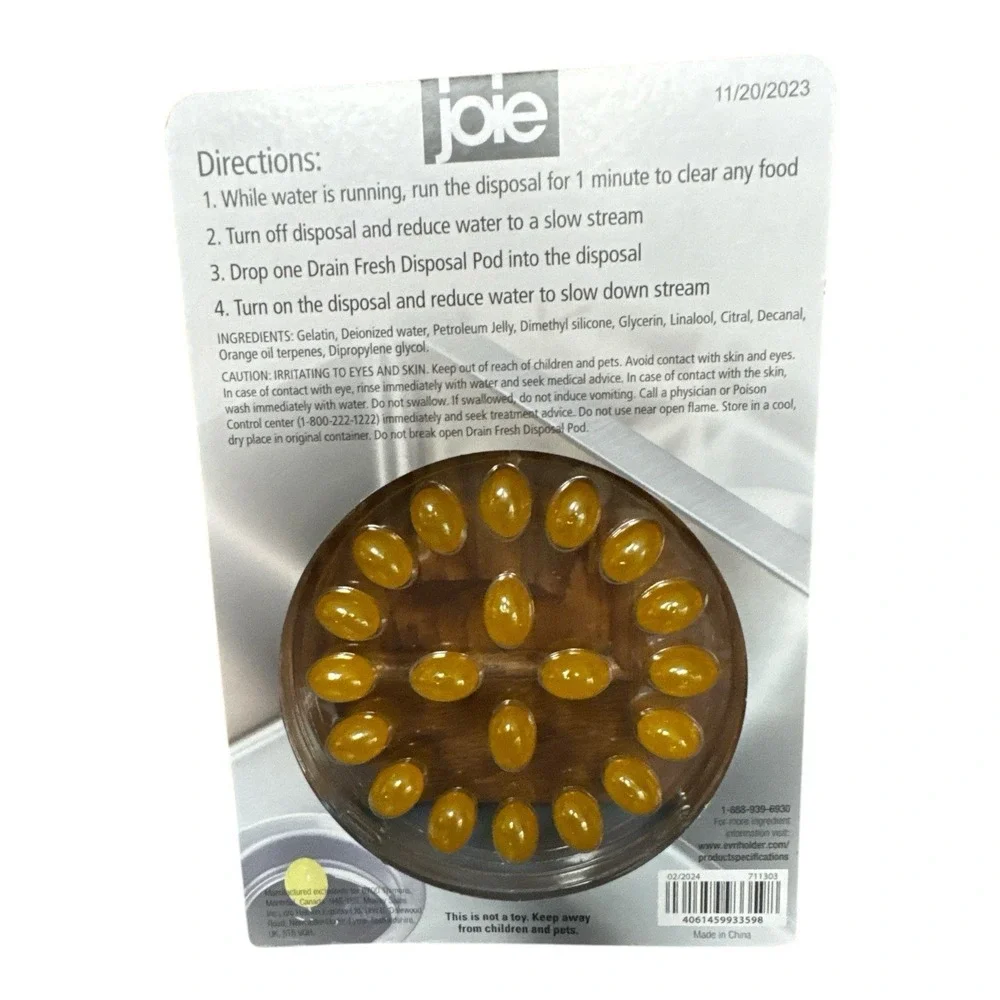 joie Drain Fresh Disposal Pods Lemon Scent 20 Count